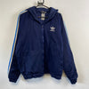 Vintage 90s Navy Adidas Heavyweight Hoodie Jacket Men's Medium