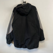 Vintage 90s Black and Grey Adidas Quilted Jacket Men's Large