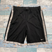 Black and White Nike Sport Shorts Men's Medium