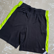 Black and Neon Champion Sport Shorts Women's XL