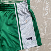 00s Green and White Nike Sport Shorts Women's Small
