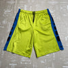 Neon Yellow and Blue Nike Sport Shorts Men's Large