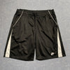 00s Black and White Nike Sport Shorts Men's Large