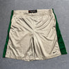 Vintage 90s White and Green Basketball Sport Shorts Men's XL