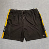 Vintage 90s Black and Yellow Adidas Sport Shorts Men's XL