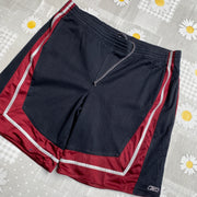Vintage Black and Red Sport Shorts Men's Large