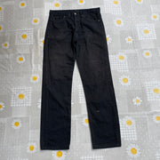 Black Levi's 501 Straight Leg Jeans W34