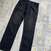 Black Levi's 501 Straight Leg Jeans W34