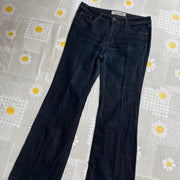 Navy Faded Glory Flared Jeans W34