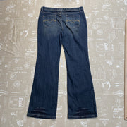 Blue Low Waist Boot Leg Jeans W36