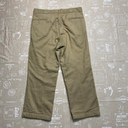 Beige L.L.Bean Fleece Lined Chino Pants W36
