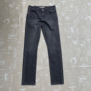 Black Mid Rise Skinny Jeans W28