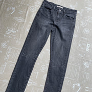 Black Mid Rise Skinny Jeans W28