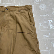 Brown Wrangler Fleece Lined Carpenter Trousers W34