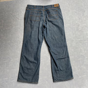 Blue Fleece Lined Bootleg Jeans W40