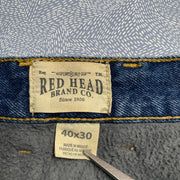 Blue Red Head Fleece Lined Jeans W40