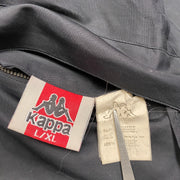 Vintage Black and Beige Kappa Fleece Reversible Jacket Men's L/XL