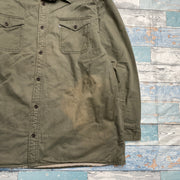 Khaki Green Levi's Fleece Lined Outerwear Shirt Men's XXXL