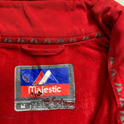Red Majestic Arkansas Track Jacket Men's Medium