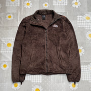 Brown North Face Fleece Jacket Women's Medium