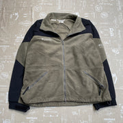 Black and Khaki Columbia Fleece Jacket Men's XL