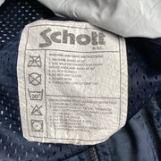 Navy and Beige Schott Quilted Jacket Women's XL