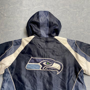 Navy NFL Seattle Seahawks Quilted Jacket Men's Large