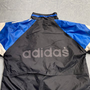 Vintage 90s Black and Grey Adidas Reversible Jacket Men's XXL