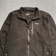 Black Fila Fleece Jacket Men's S/M