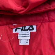 Red White Navy Fila Quilted Jacket Women's Large