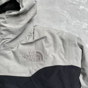 Grey North Face Quilted Raincoat Boy's XL