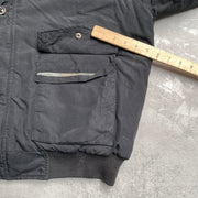 Black Woolrich Bomber Jacket Men's Large