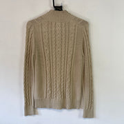 Beige L.L.Bean Cable Knit Sweater Women's Small