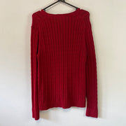 Red L.L.Bean Cable Knit Sweater Women's XL