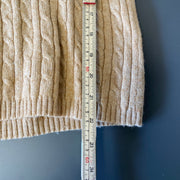 Brown L.L.Bean Cable Knit Sweater Women's Medium