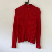 Red L.L.Bean Cable Knit Sweater Women's Large