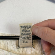 Cream White L.L.Bean Cable Knit Sweater Women's XL