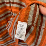 Orange and Grey Calvin Klein Knitwear Sweater Women's XL