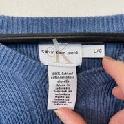 Blue Calvin Klein Knitwear Jumper Women's Large
