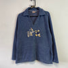 Navy Disney Quarter zip Fleece Large