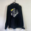 Black and White Fila Fleece Hoodie Men's Small