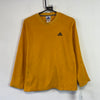 Vintage 90s Yellow Adidas Fleece Sweatshirt Women's Medium