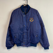 Blue Front and Back Embroidered Bomber Jacket Men's Large