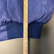 Blue Front and Back Embroidered Bomber Jacket Men's Large