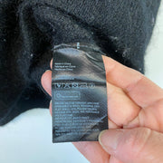 Black Mohair Knitwear Sweater Men's Small