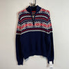 Navy and Red Izod Quarter zip Knitwear Sweater Men's Small