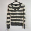 Grey and Cream Nautica Knitwear Jumper Women's Medium