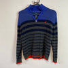 Blue and Grey Nautica Quarter zip Knitwear Sweater Women's Medium