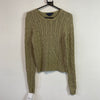 Vintage 90s Khaki Green Ralph Lauren Cable Knit Sweater Women's Medium