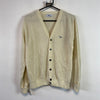 Cream White Knitwear Cardigan Sweater Men's Medium